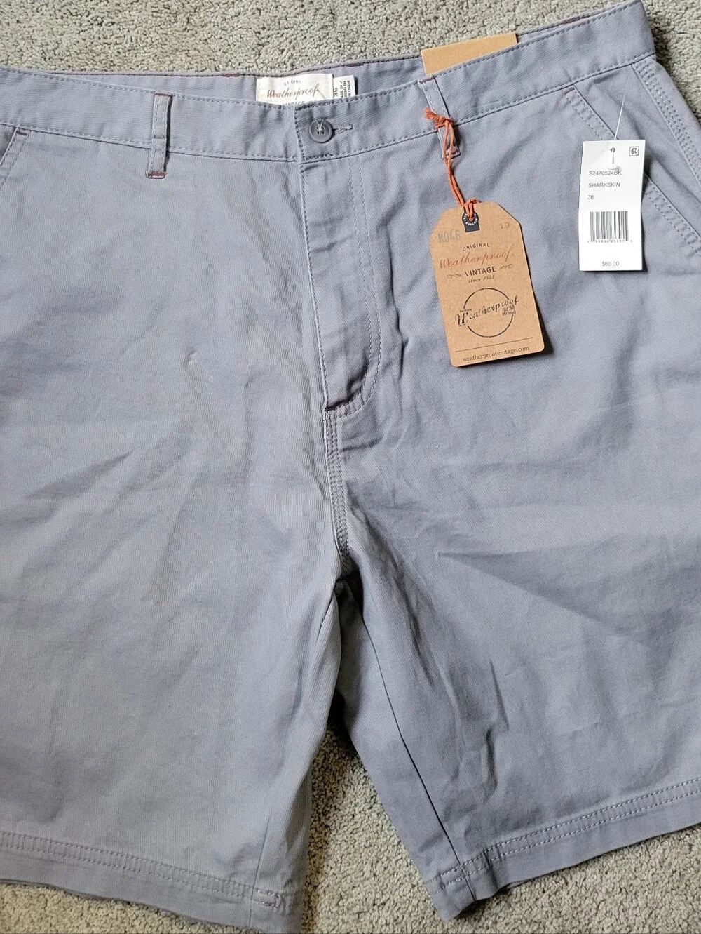 NWT MEN'S WEATHERPROOF SHORTS SZ 36